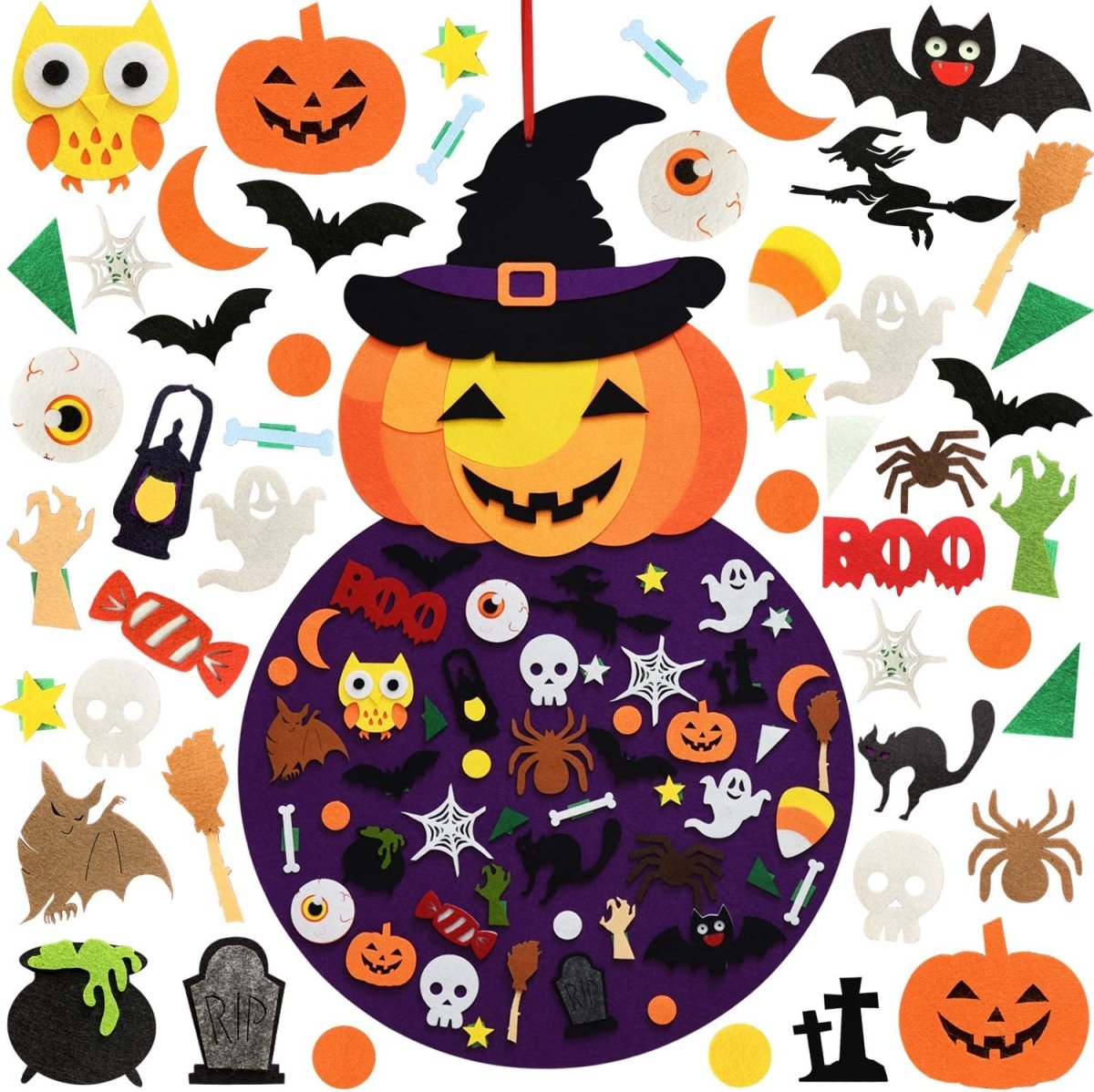 Halloween Pumpkin witch hanging decoration